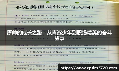 原帅的成长之路：从青涩少年到职场精英的奋斗故事